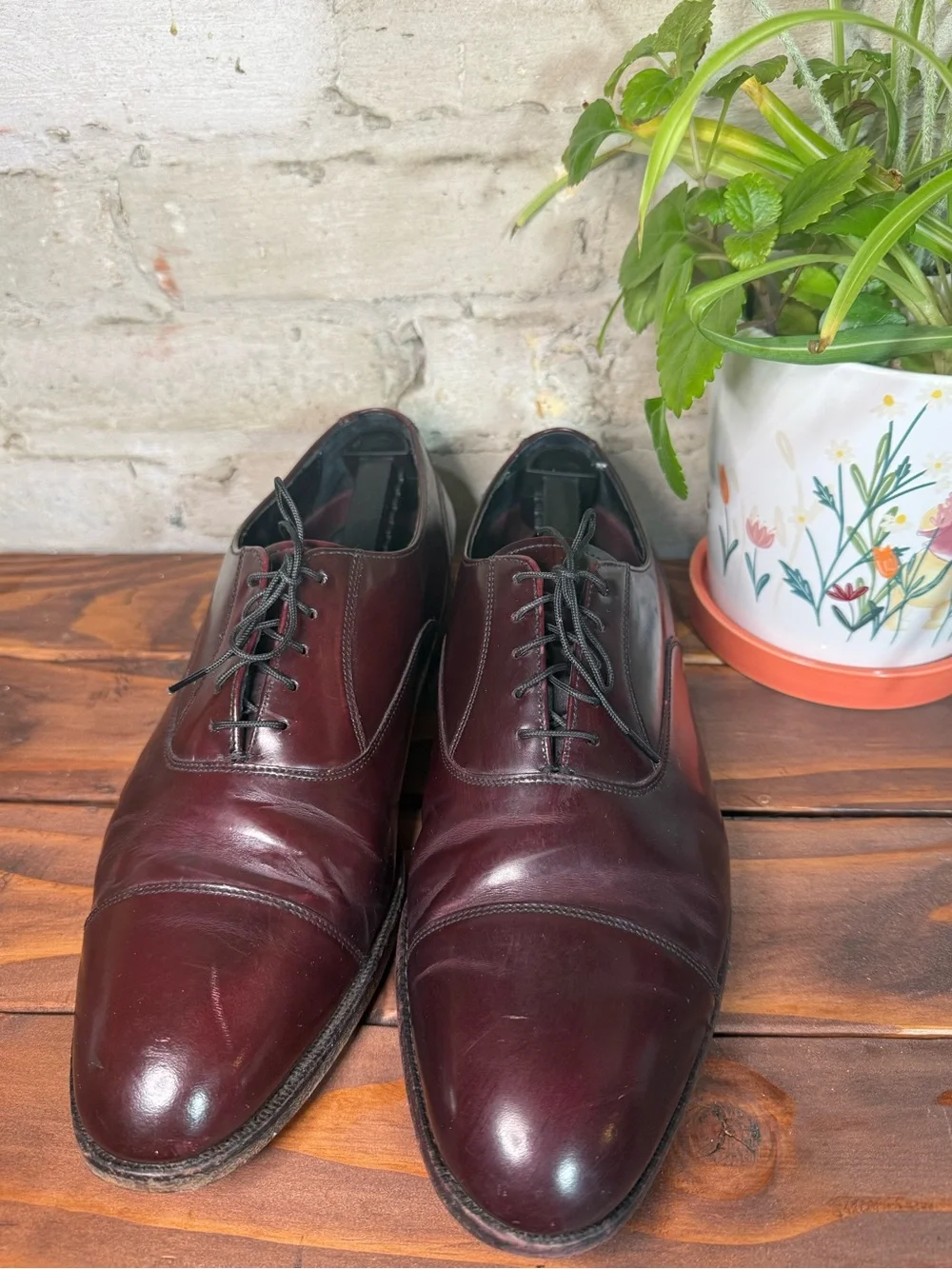 Florsheim Men's Burgundy Leather Derby Shoes